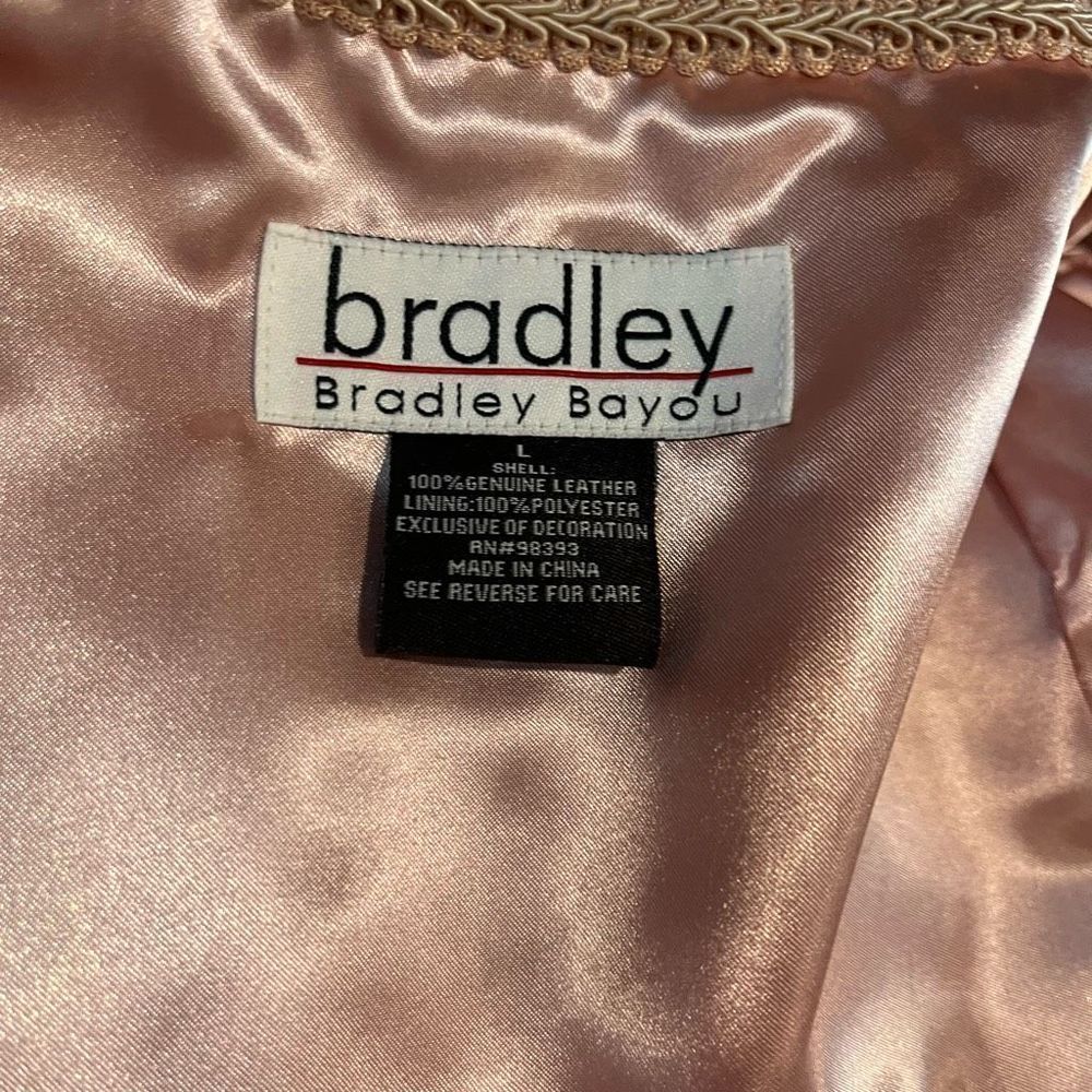 pink  Leather Jacket buttons. Bradley Bayou - Picture 7 of 16